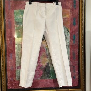 Talbots Hampshire White Cotton Pique Ankle Pants NWOT Size 2P 2 Petite Washable